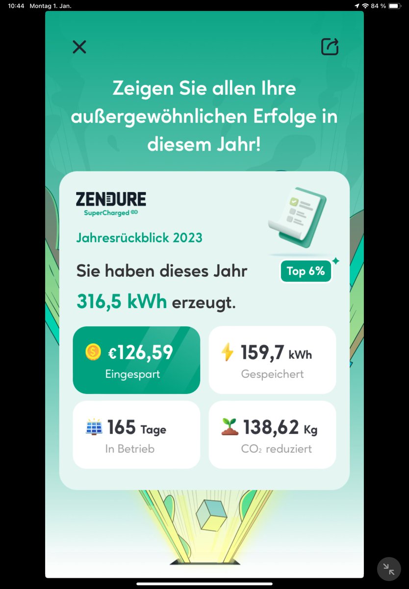 TGD_Consulting's tweet image. Happy New Year!

This is the annual review of my @ZendureOfficial #SolarFlow balcony power plant for 2023. Maybe the energy transition will work out this year.

#Zendure #Hoymiles #apsystems #solar #GreenEnergy #CO2 #SolarEnergy #PV #bkw #balkonkraftwerk #HappyNewYear2024