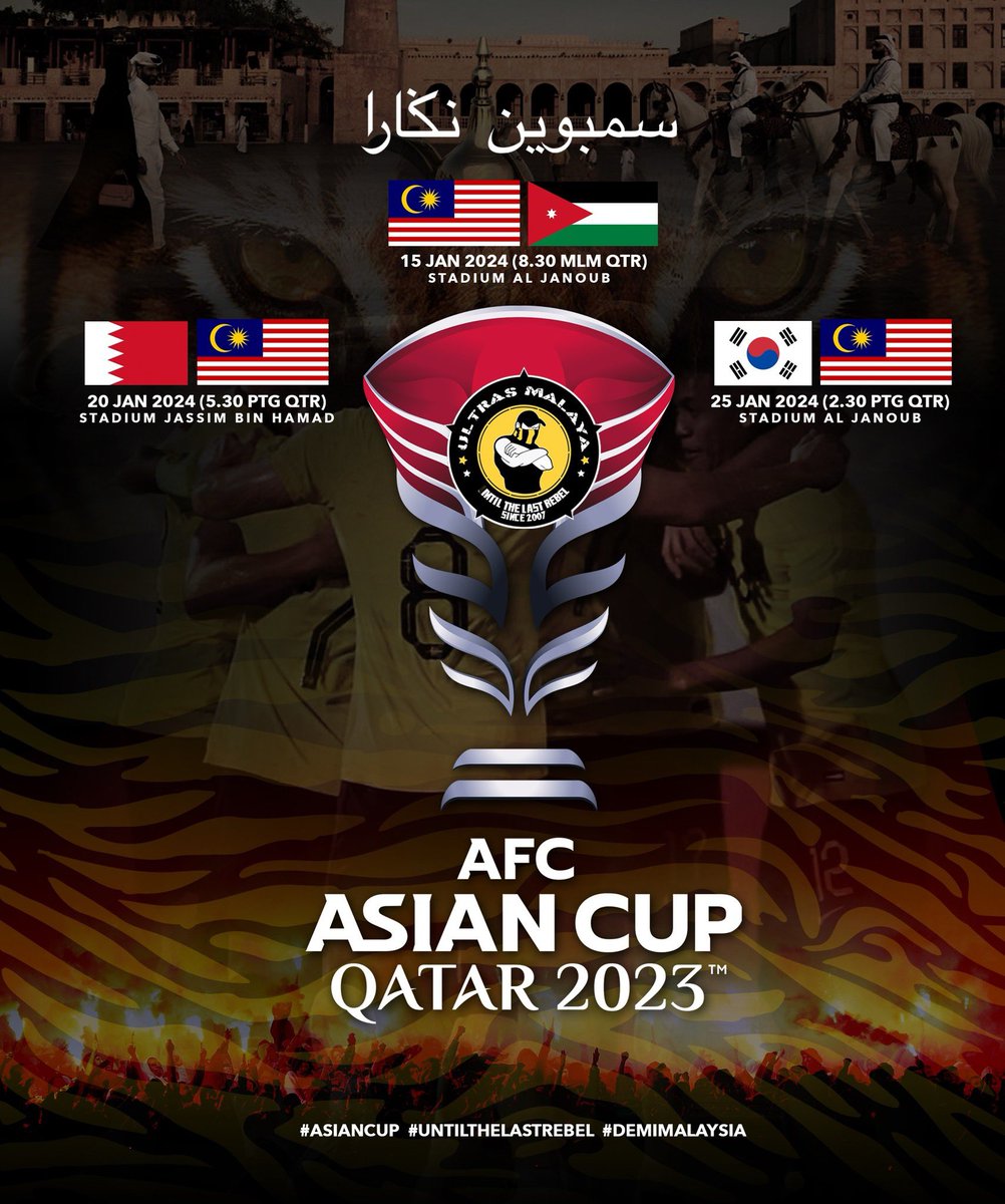 ultrasmalaya07's tweet photo. Misi di Doha bakal bermula 15 Januari ni. Dan mungkin 8hb ni ada Persahabatan lawan Syria kat sana. Kita tunggu official announce.

Ekor, Ayuh Kita Fokus Piala Asia 🇲🇾
Semboyan Negara Semakin Dekat💪🔥 https://t.co/KhKQQrP9Z9