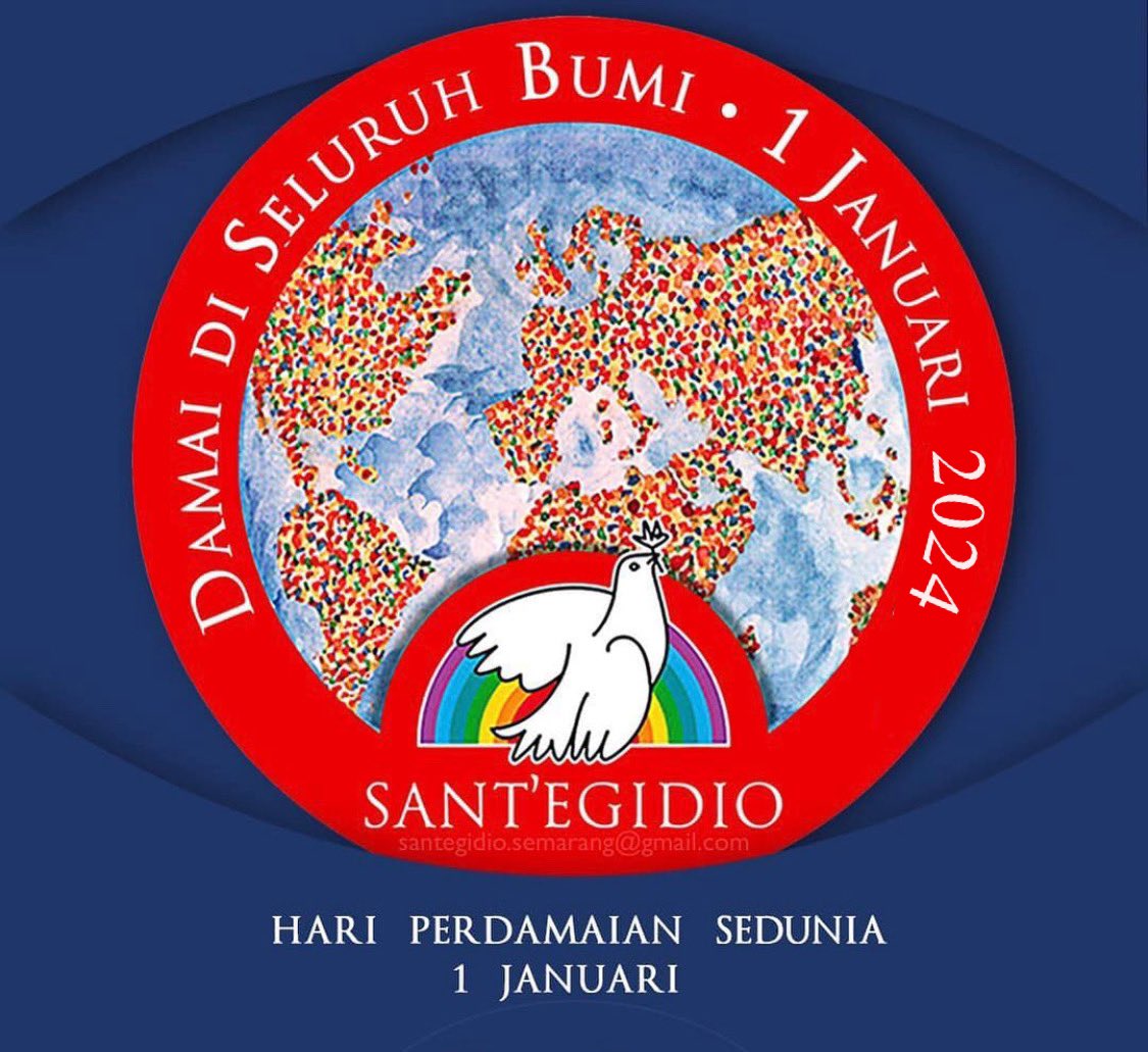 Damai di Seluruh Bumi !!!

#santegidio #peaceineveryland #paceminterris #paceintutteleterre #peaceisourdream #praypoorpeace #worldpeaceday #1januari2024