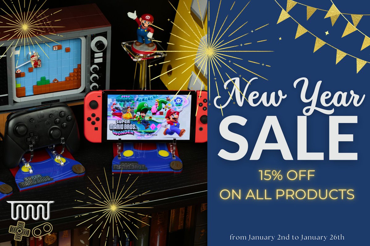 🥳HAPPY NEW YEAR!🎆
To commemorate, get 15% off on all orders at my Etsy store.👀
Don't miss this opportunity!🎉
From January 2nd to January 26th.

🛒etsy.com/shop/ThisManWo…

#HappyNewYear  #Nintendo #Retrogames #Zelda #Mario #Gaming #giftideas