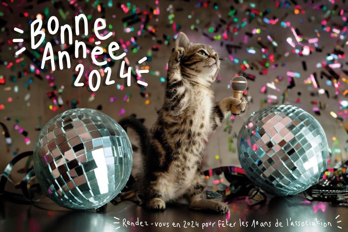 L'association Moustaches et Compagnie vous souhaite une bonne année 2024 ! ✨