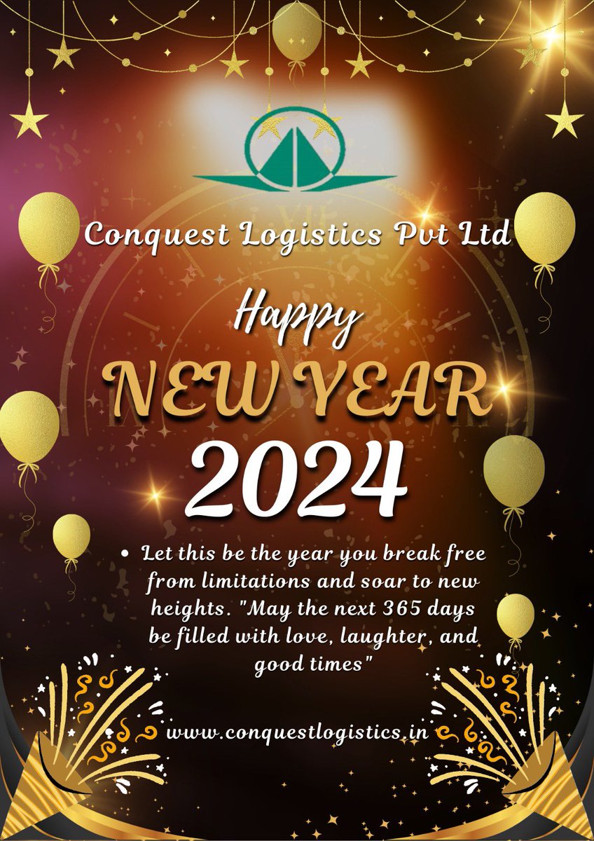 ConquestL2022's tweet photo. Happy New Year 2024                                    #happynewyear #2024 #clplmumche #export #import #freightforwarding https://t.co/poPbNvGuFR