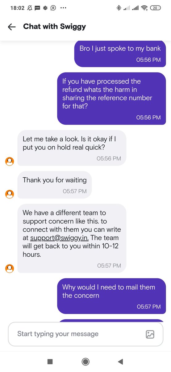 BossJoyful's tweet photo. This is utterly disgusting, being your regular user I didn't expect such bad customer service from you @Swiggy @SwiggyCares I think its high time people should know how to give simple resolution to your customers @Swiggy https://t.co/h5ntxu65XD