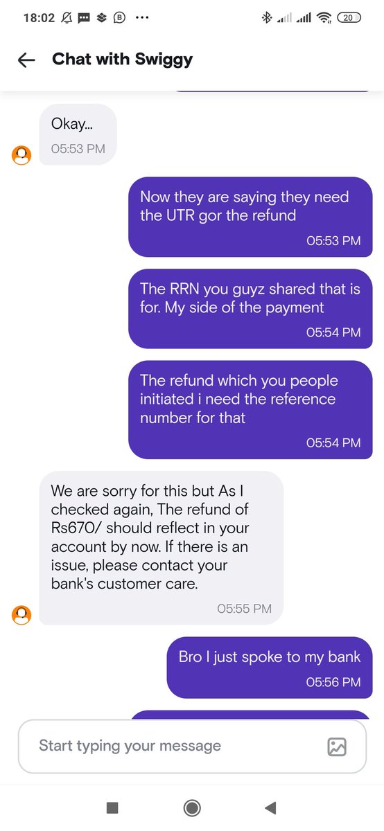 BossJoyful's tweet photo. This is utterly disgusting, being your regular user I didn't expect such bad customer service from you @Swiggy @SwiggyCares I think its high time people should know how to give simple resolution to your customers @Swiggy https://t.co/h5ntxu65XD
