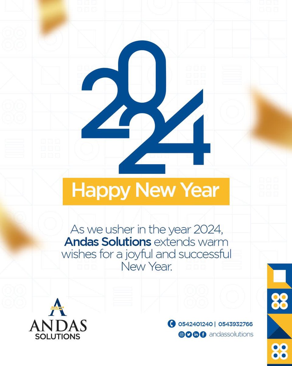 andassolutions's tweet photo. As we usher in the year 2024, Andas Solutions extends warm wishes for a joyful and successful New Year. https://t.co/IIpmcCJIvv