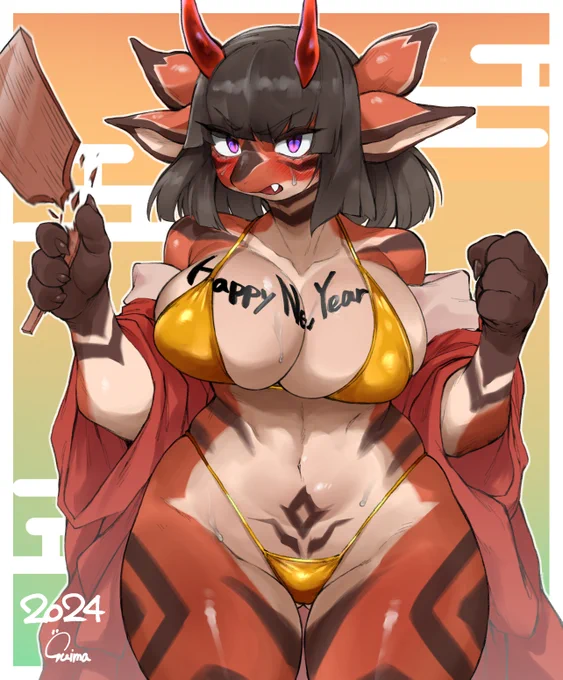 明けましておめでとうございます!!今年も羽根つきに負けすぎて残すは金ビキニのみとなった新うちの子で始めさせていただきます今年もよろしくお願いします!! 