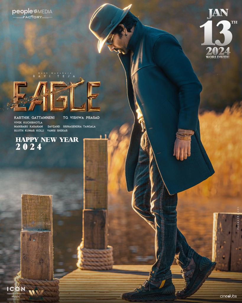 #Eagle Wordlwide grand release in Telugu & Hindi on JAN 13th.

#Raviteja #Navdeep #AnupamaParameswaran #KavyaThapar #VinayRai #AvasaralaSrinivas #KarthikGattamNeni #PeopleMediaFactory #EagleOnJan13 #HappyNewYear2024
#FilmCelebrtiyUpdates