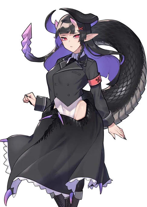 これは合作に参加していたハイレグ黒竜娘ちゃん!!  描き初めも近い内したい