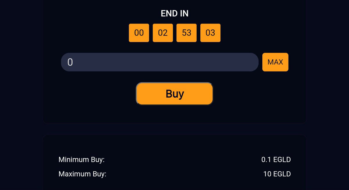 Sing Token ποΈ (@trupasing) on Twitter photo π 3 hours left! All funds from this launchpad will be added to the OneDexSINGWEGLDLP liquidity pool. swap.onedex.app/launchpad/detaβ¦
Investors with a minimum of 1 EGLD will receive a limited edition SingPool NFT within 48 hours of purchase (one per transaction). After sale you can stake π 3 hours left! All funds from this launchpad will be added to the OneDexSINGWEGLDLP liquidity pool. swap.onedex.app/launchpad/detaβ¦
Investors with a minimum of 1 EGLD will receive a limited edition SingPool NFT within 48 hours of purchase (one per transaction). After sale you can stake