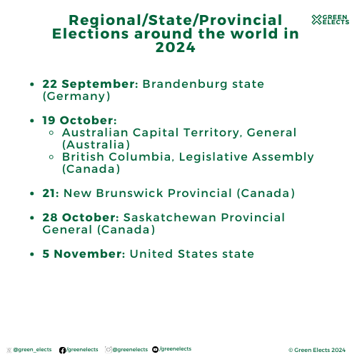 Green_Elects's tweet photo. Regional, state and provincial elections will be taking place  this year. 

Oh my, there's a lot👇 https://t.co/k8oz6O0R9P
