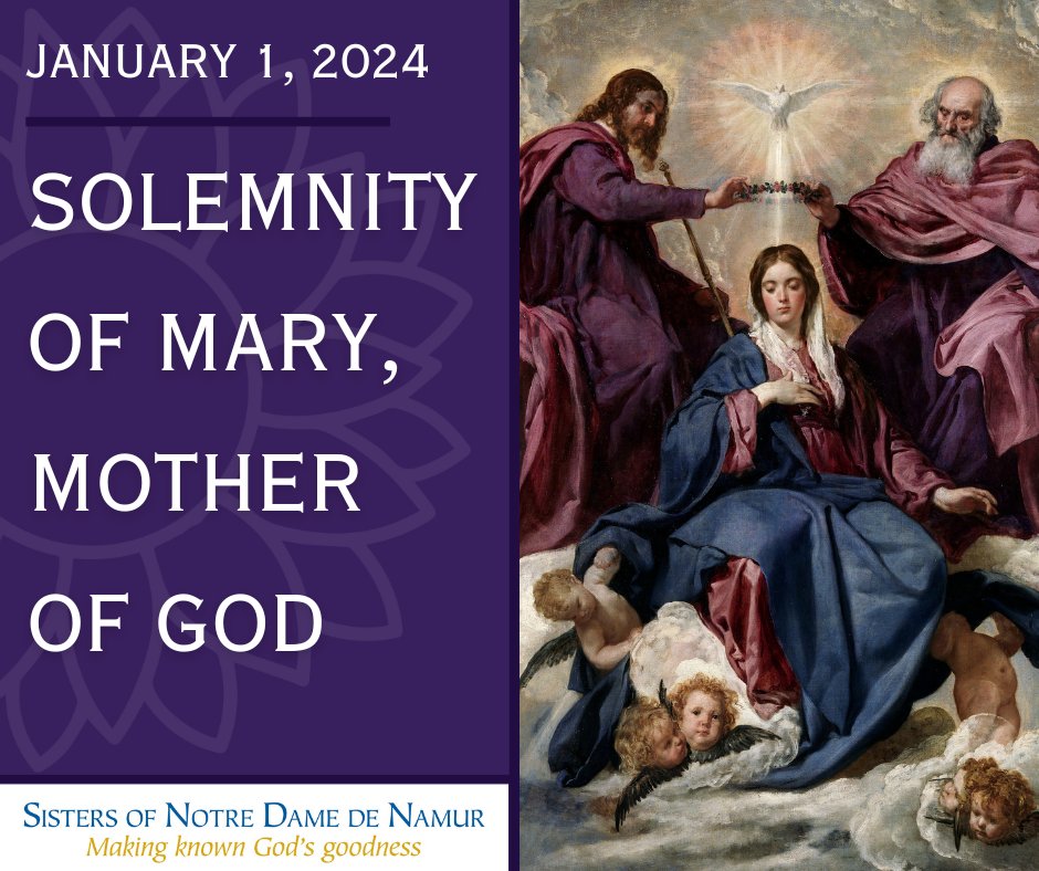 SNDdeN_EastWest's tweet photo. Happy New Year from the #SistersofNotreDamedeNamur!
We wish all of you a blessed new year. In addition to being New Year's Day, today is also the #SolemnityofMaryMotherofGod, celebrated 8 days after Christmas. Pray for us, Holy Mother!
#MakingKnownGodsGoodness #SNDdeN https://t.co/Z9Bli5CJAa