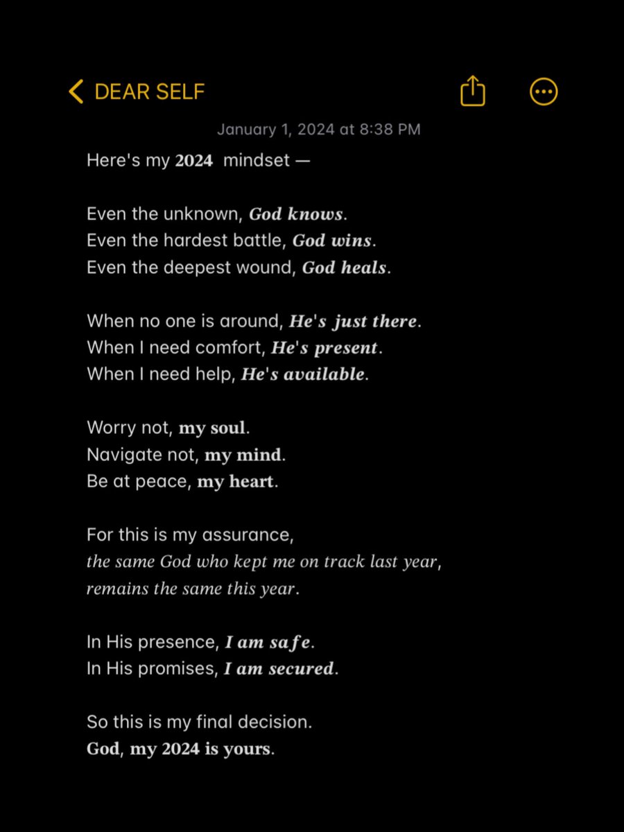 2024, here’s my mindset on you ✨