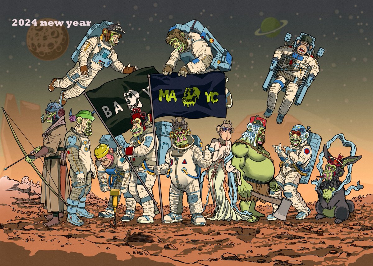 2024 new year poster - Ape 101 TW

Ｗish APES stronger together in 2024 🚀🚀🚀

Thanks <a href="/Myen0509/">Myen阿彥教練|Bird🕊️</a> for making this poster possible 

Thanks for all ape 101 fam❤️
<a href="/Luke6832eth/">LUKΞ ⟠💎⚡️⛩️</a> 
<a href="/CCIE11440/">ccie11440.eth $PARAM</a> 
<a href="/Daniel_Chang411/">Daniel Chang</a> 
<a href="/EasywaterTw/">易水寒煙 | Water | Sam Yang</a> 
<a href="/0xAndy_eth/">0xAndy.eth</a> 
<a href="/Mamba_JW/">Jackie_W🚀✨</a> 
<a href="/uncle_weswes/">Uncle Wes❤️ TSTE</a> 
<a href="/fengeddyy/">Eddy</a> 
<a href="/ericyfh/">Eric Hung</a>
