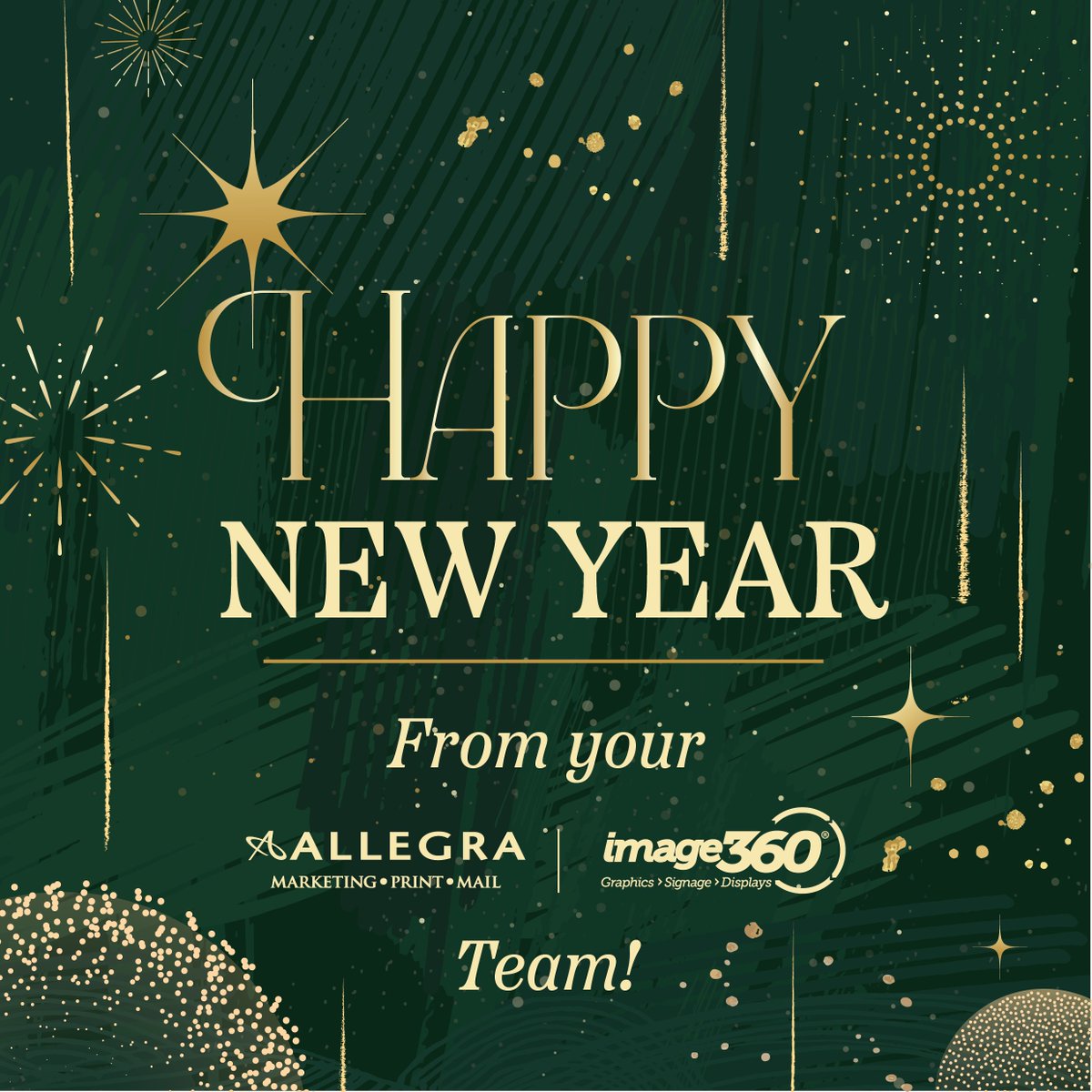 Happy New Year from your Allegra team! We wish you the best for the upcoming year!! Can't wait to see what's in store! We're closed today but we will be open tomorrow on the 2nd of January to serve you!