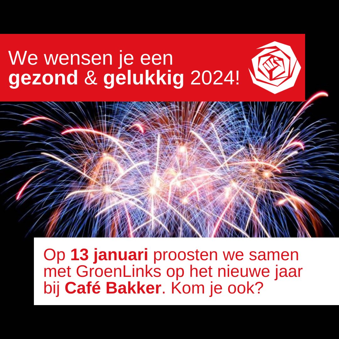 💫 | De PvdA Tilburg wenst je een gezond en gelukkig 2024! We hopen dat je samen met ons komt proosten op het nieuwe jaar op 13 januari. Hier meer info: tilburg.pvda.nl/agenda/nieuwja…. Je kan je aanmelden via onze fractiemedewerker Zed (fractiemedewerker@pvdatilburg.nl