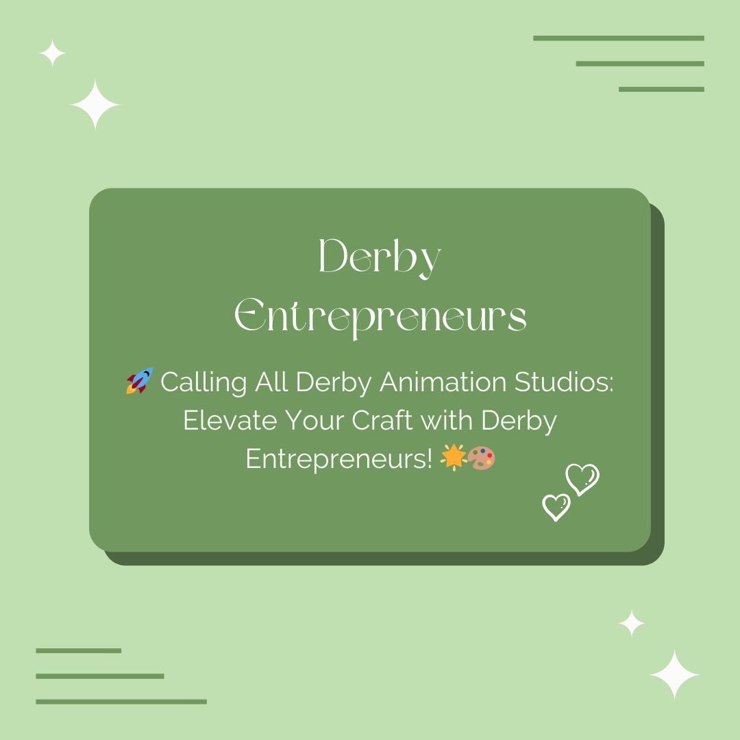 'Ready to take your animation journey to new heights? Derby Entrepreneurs is your ticket to a world of digital possibilities. Connect, create, and celebrate the magic of animation innovation! 🌐✨ Click on this link-buff.ly/47iZanC