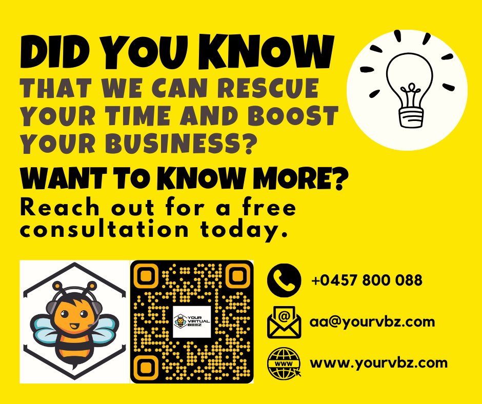 yourvirtualbeez's tweet image. Have you heard that using virtual assistants can boost productivity by up to 25%? For a free consultation to go deeper, get in touch with us right away.

#stratamanagementservices #innovationinstrata #stratamanagementgoals #strataharmony #stratafinance #admin