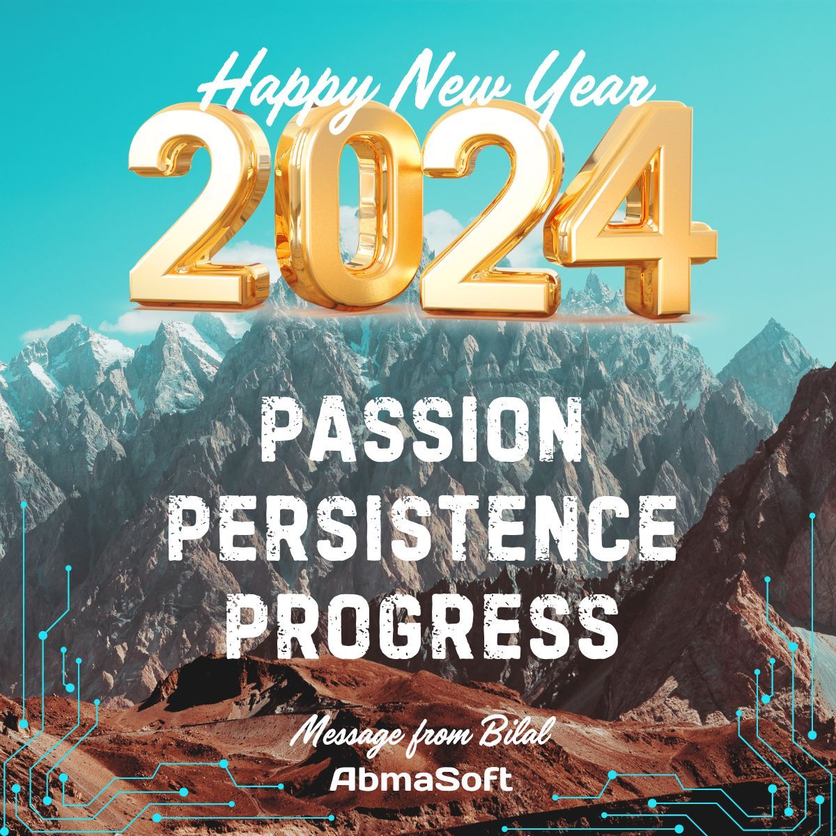 AbmaSoft's tweet photo. Happy New Year 2024 from AbmaSoft 🌟

As we step into this bright new year, we want to extend our heartfelt gratitude to our incredible team and clients. Your consistent hard work, unwavering passion, and dedication are the pillars that make our dreams turn into achievements. https://t.co/vgdq5uilRp