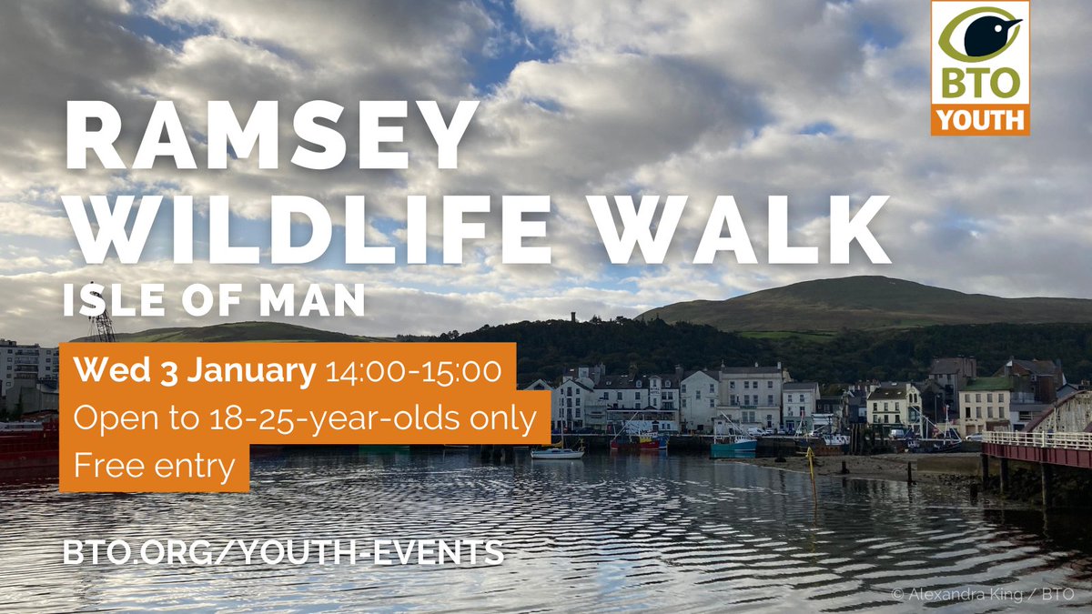 Join #BTOYouth Representative Alex for a gentle winter walk through Ramsey, followed by a walk to Poyll Dooey nature trail, then to the White Bridge! 🌉 Come meet like-minded people and learn more about the exciting world of birds! 🦉 Free tickets here: bit.ly/3GPpXND