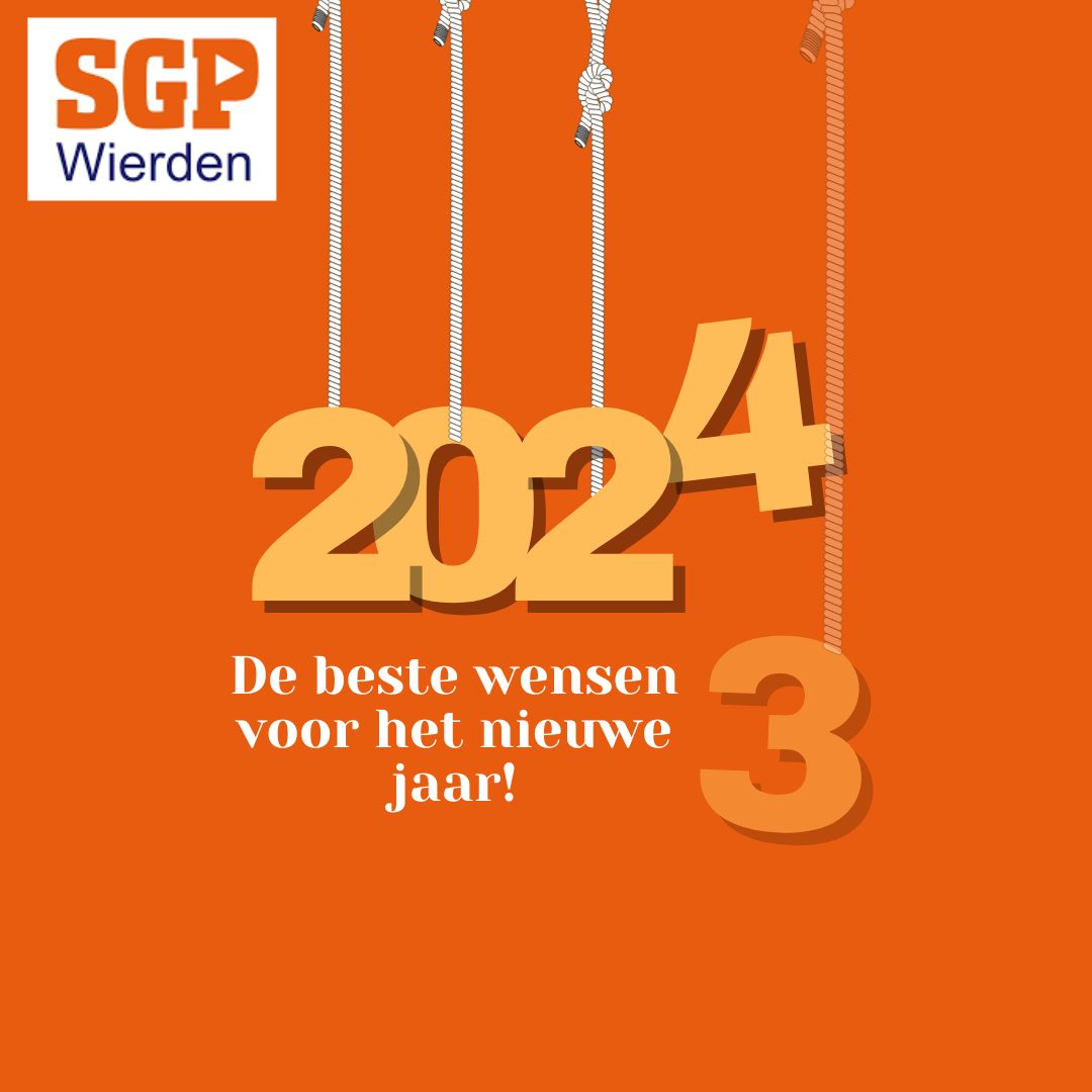 SGP Wierden wenst u een gezegend nieuwjaar! Ook dit jaar hopen we u en jullie weer op de hoogte te houden via onze sociale media en hopen we ook weer op uw en jullie steun!