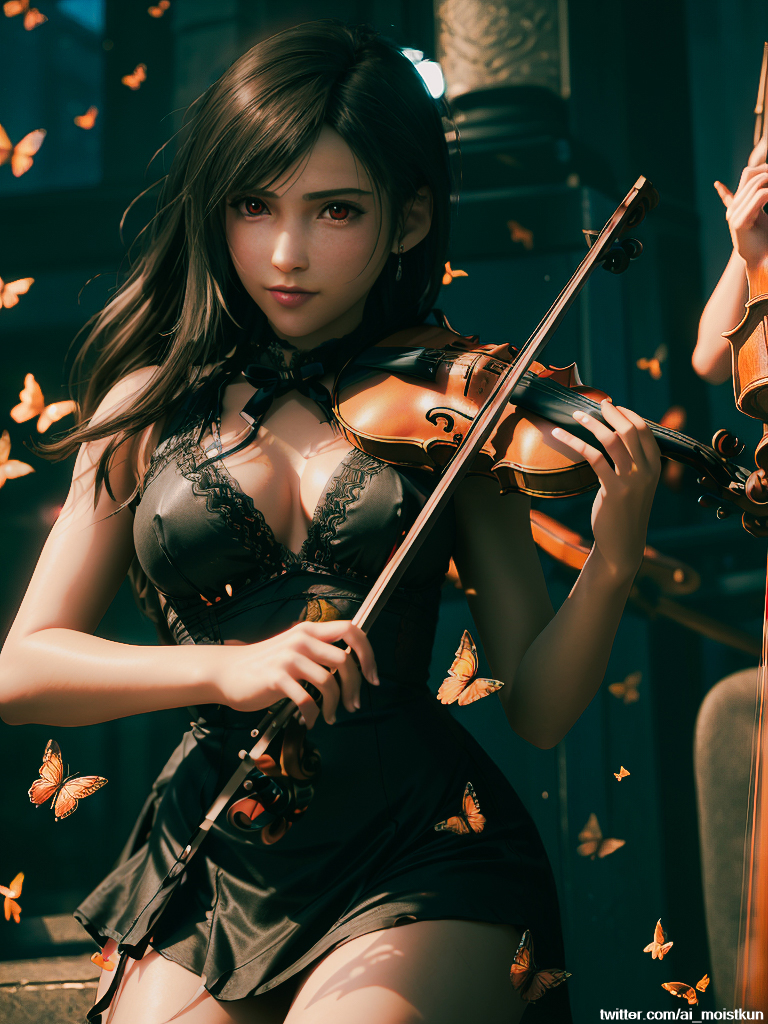 ai_yokunin's tweet photo. If Aerith can sing, They should make Tifa be able to play violin.

Tifa Lockhart - Final Fantasy - #Tifa #FFVIIRemake https://t.co/O1rNJOivX8