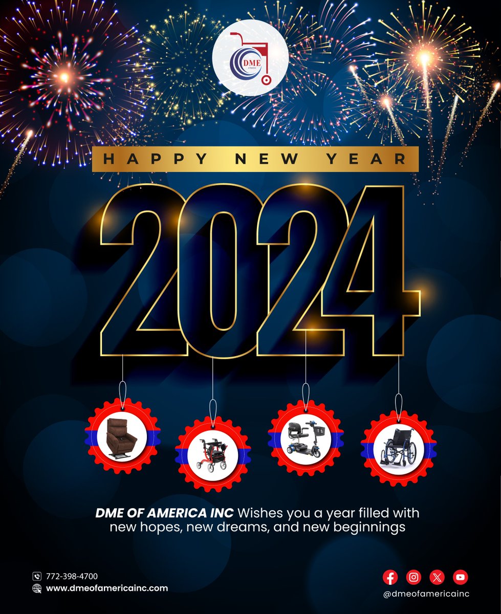 DMEOFAMERICAINC's tweet photo. 𝐇𝐚𝐩𝐩𝐲 𝐍𝐞𝐰 𝐘𝐞𝐚𝐫 🎉🎊
Here's to health, wealth, and all-around success

https://t.co/qaqbrvRJOD

#newyear #happynewyear #HappyHolidays #happynewyear24 #DME #dmeofamerica #MedicalEquipment #medicalsupply https://t.co/0yZKyYrQlo