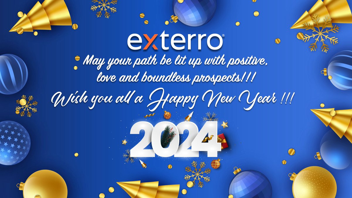 Exterro_India's tweet photo. Let this new year brings you all lots and lots of happiness and prosperity😎🤩🥳
#happynewyear #newyear #2024 #exterro #exterroindia #happyemployees #employees #exterro_india #happynewyear2024 https://t.co/LLMdaIeyXw