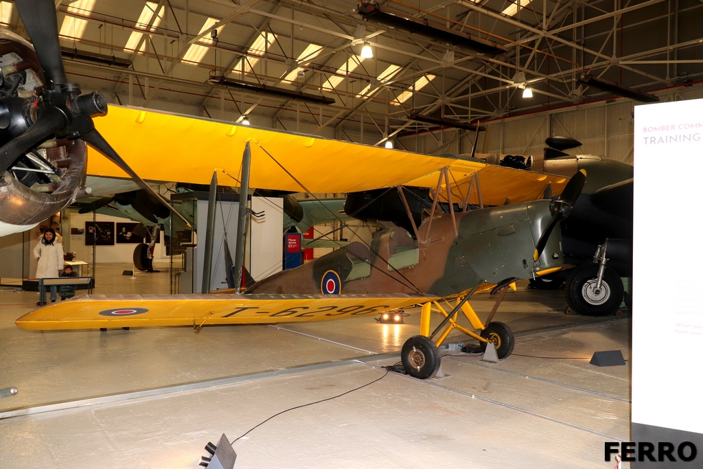 RAF De Havilland Tiger Moth II - T6296 - at the Royal Air Force Museum in Cosford #AvGeek #avgeeks #aviation #planespotting #aviationdaily #aviationphotography