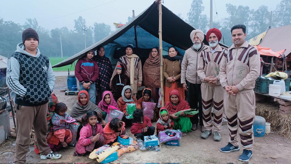 With the inspiration of Saint Gurmeet Ram Rahim Ji, in the joy of the Incarnation month of Shah Satnam Ji and the beginning of the new year, the followers of Dera Sacha Sauda Block Ghanaur distributed warm clothes, Shoes to the needy #WelcomeMSGBhandaraMonth #NewYearcelebrations