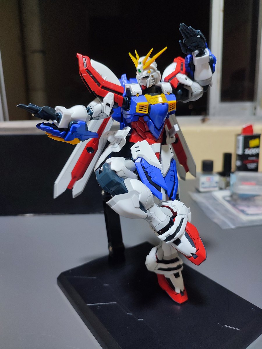 mf_yamato's tweet photo. Done and dusted.
Onto next project.
#Godgundam #gundam #modelkit #plastickit
#Gfighter https://t.co/hSqh5tLwnw