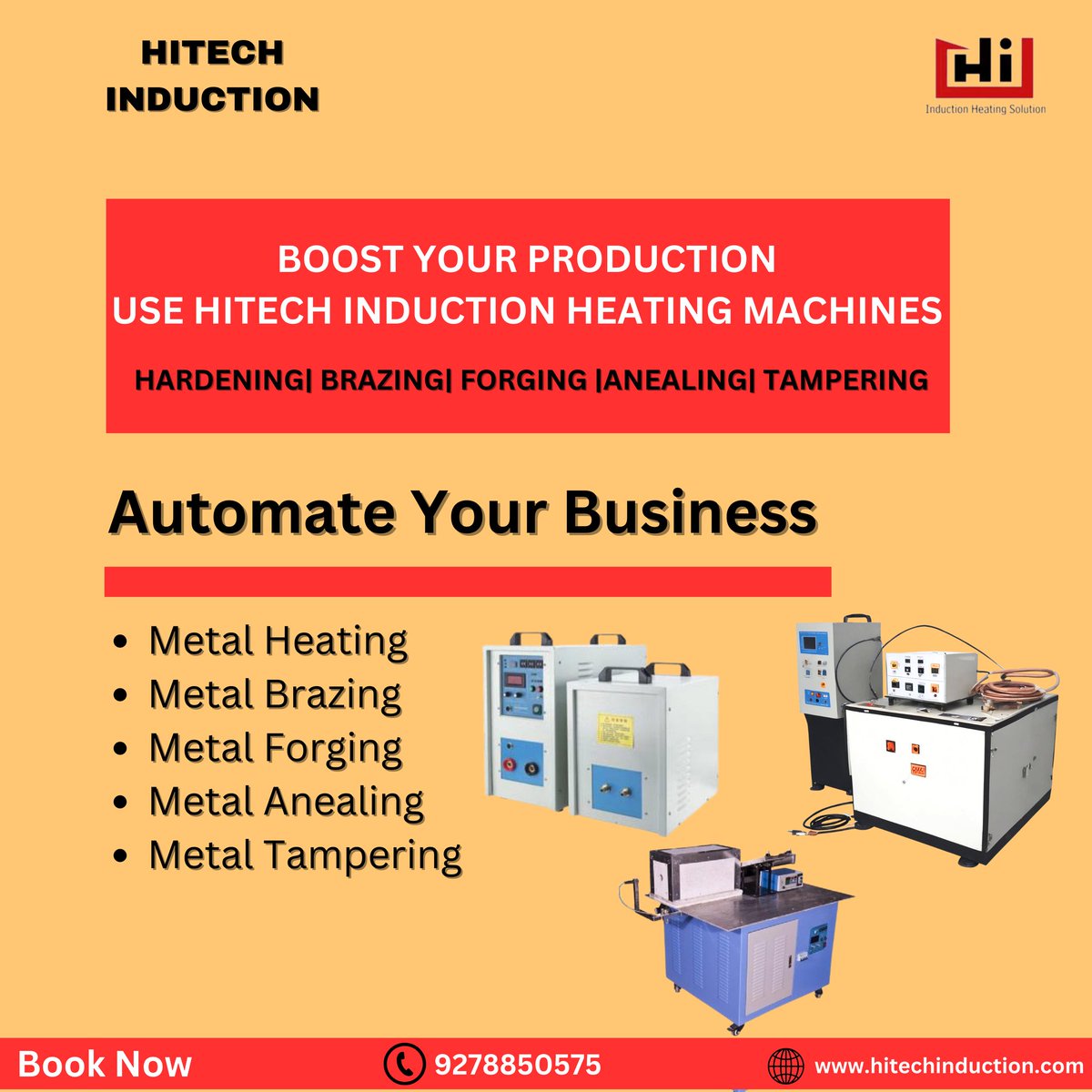 nitinka1986's tweet image. Hitech Induction
Induction heating machines are devices that use electromagnetic induction to heat metals or other conductive materials. They are widely used in various industries such as metal processing.
#InductionHeating
#MetalHeating
#Brazing
#Forging
#Tempering
#Hardening