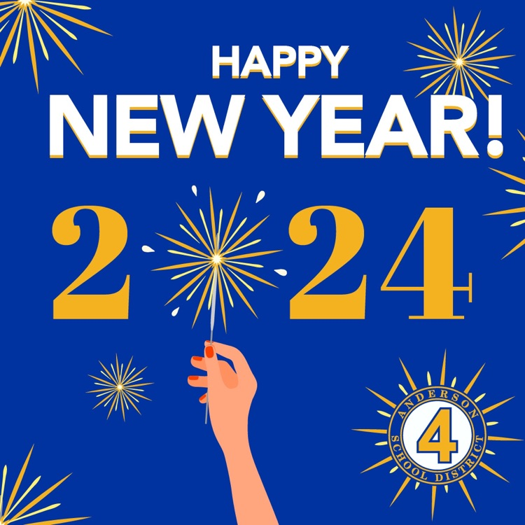 Happy New Year from Anderson School District 4! We’ll see you back in the classroom on Wednesday, January 3rd!
 
#TheFutureBeginsHere
