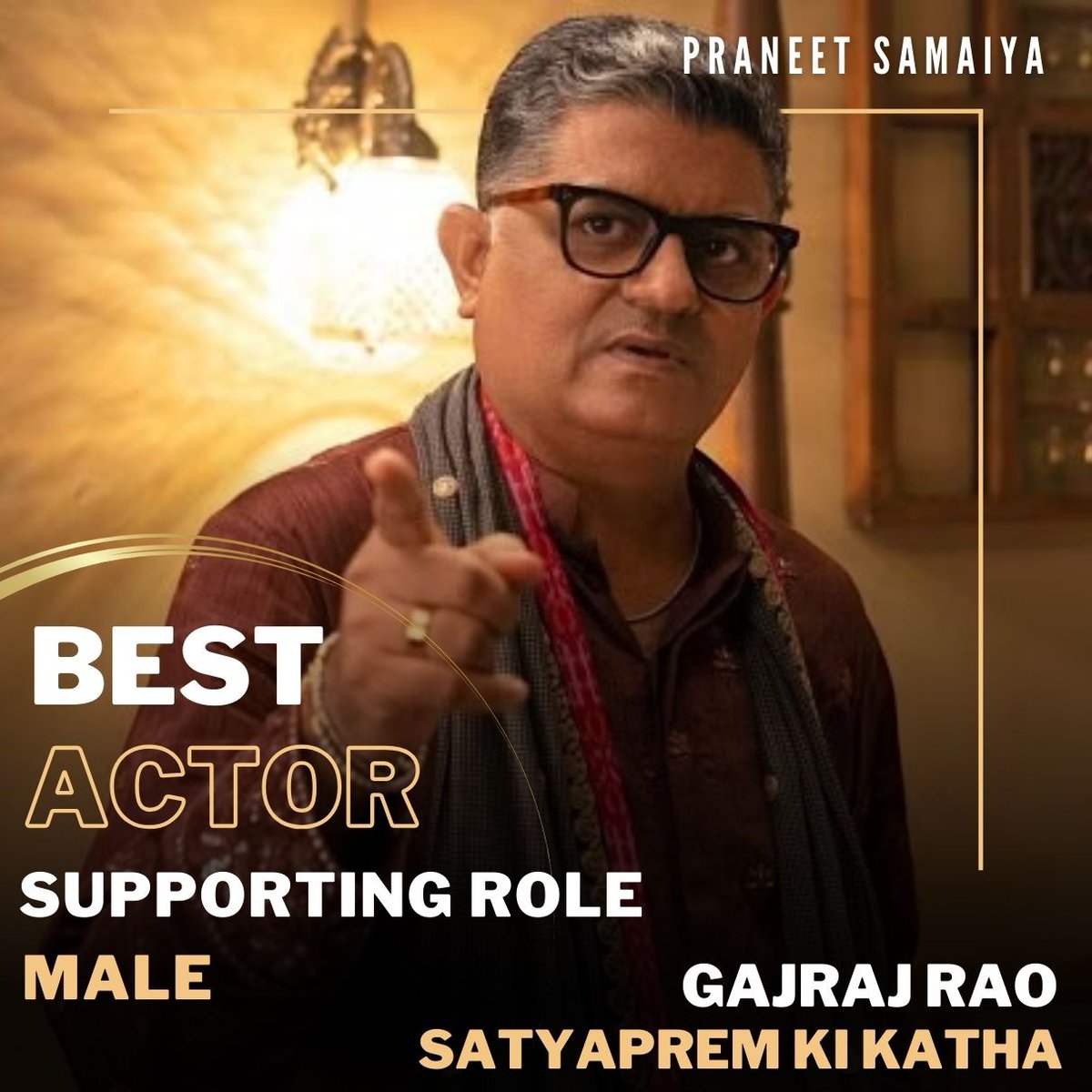 Best Actor Supporting Role 2023 (Male)💥   
Gajraj Rao from Satyaprem Ki Katha

@raogajraj #GajrajRao #BestActor #KartikAaryan #SatyapremKiKatha #BestActor2023
