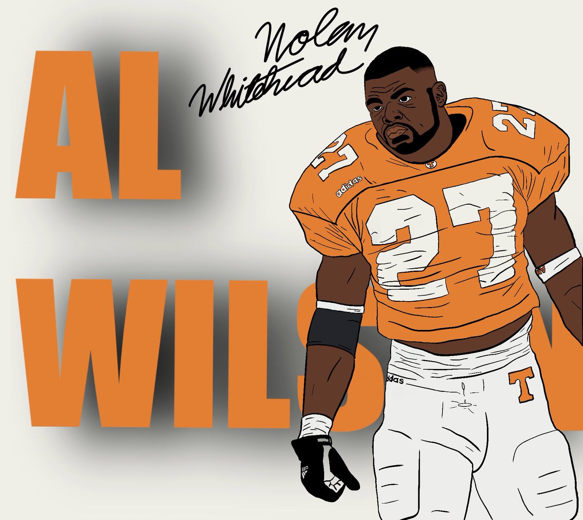 Game day drawing of Al Wilson! #BEATIOWA