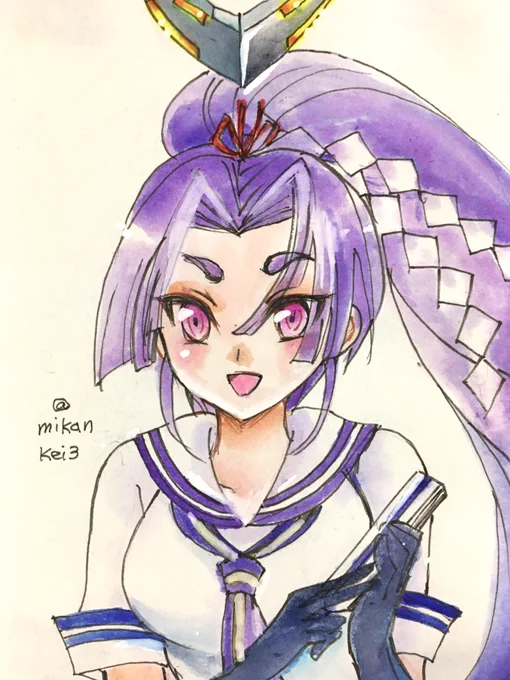 初春です 「明けましておめでとうなのじゃ!」 #艦これ版深夜の真剣お絵描き60分一本勝負 #艦これ版真剣お絵描き60分一本勝負_20240101 #初春 #艦これ