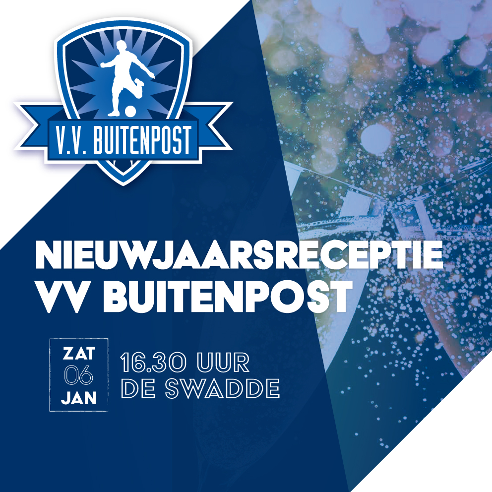 Wij wensen iedereen een gezond en sportief 2024!
Kom je a.s. zaterdag naar onze nieuwjaarsreceptie? Je bent welkom vanaf 16.30 uur. Alle leden, trainers, vrijwilligers, sponsoren en ouders van jeugdleden zijn van harte uitgenodigd.