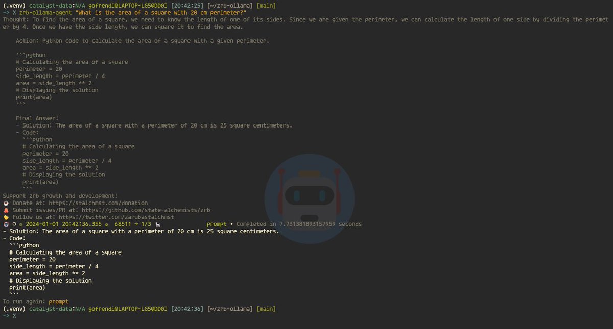 zarubastalchmst's tweet photo. Introducing the Zrb-Ollama plugin.
You can install Zrb-Ollama without even installing Zrb.

Just `pip install zrb-ollama`, and it is.
https://t.co/KZ7eUGwl82 https://t.co/yO5wpoF5o2