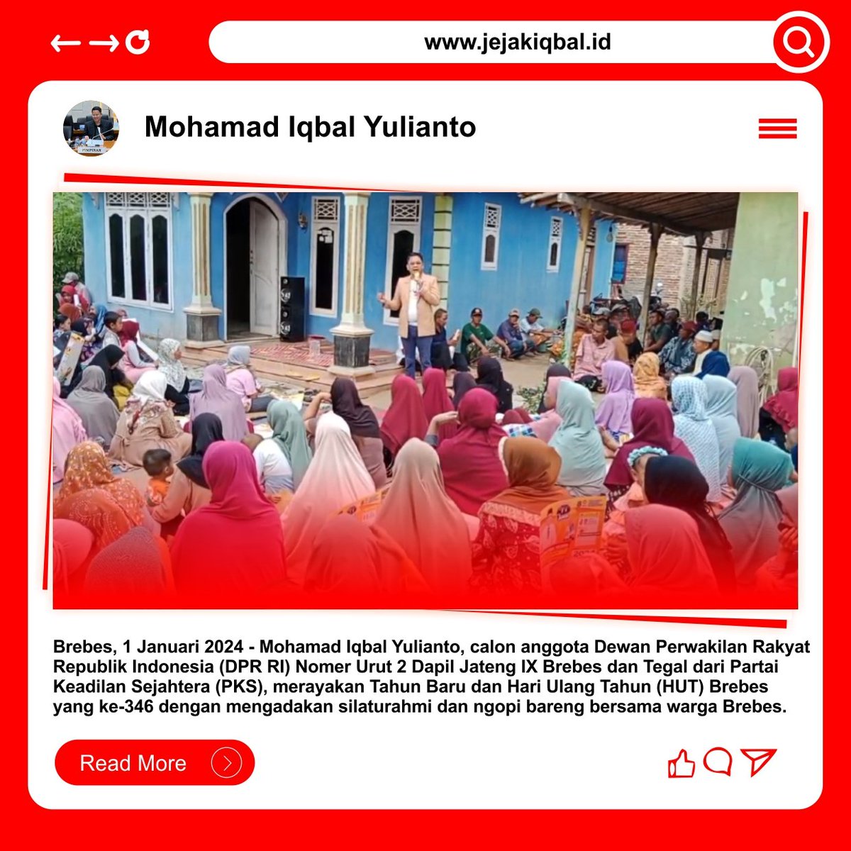 Apt_iqbal's tweet photo. Iqbal Silaturahmi dan Ngopi Bareng Warga Brebes Menyambut Tahun Baru dan HUT Brebes Ke-346: Brebes Makin Sukses dan Jaya Selamanya.

https://t.co/DEDoJJ9WdF

#mohamadiqbalyulianto
#iqbal
#calegdprri
#brebes #brebeshits #brebesnesia #brebesupdate #seputarbrebes https://t.co/DrZIiz1ScX