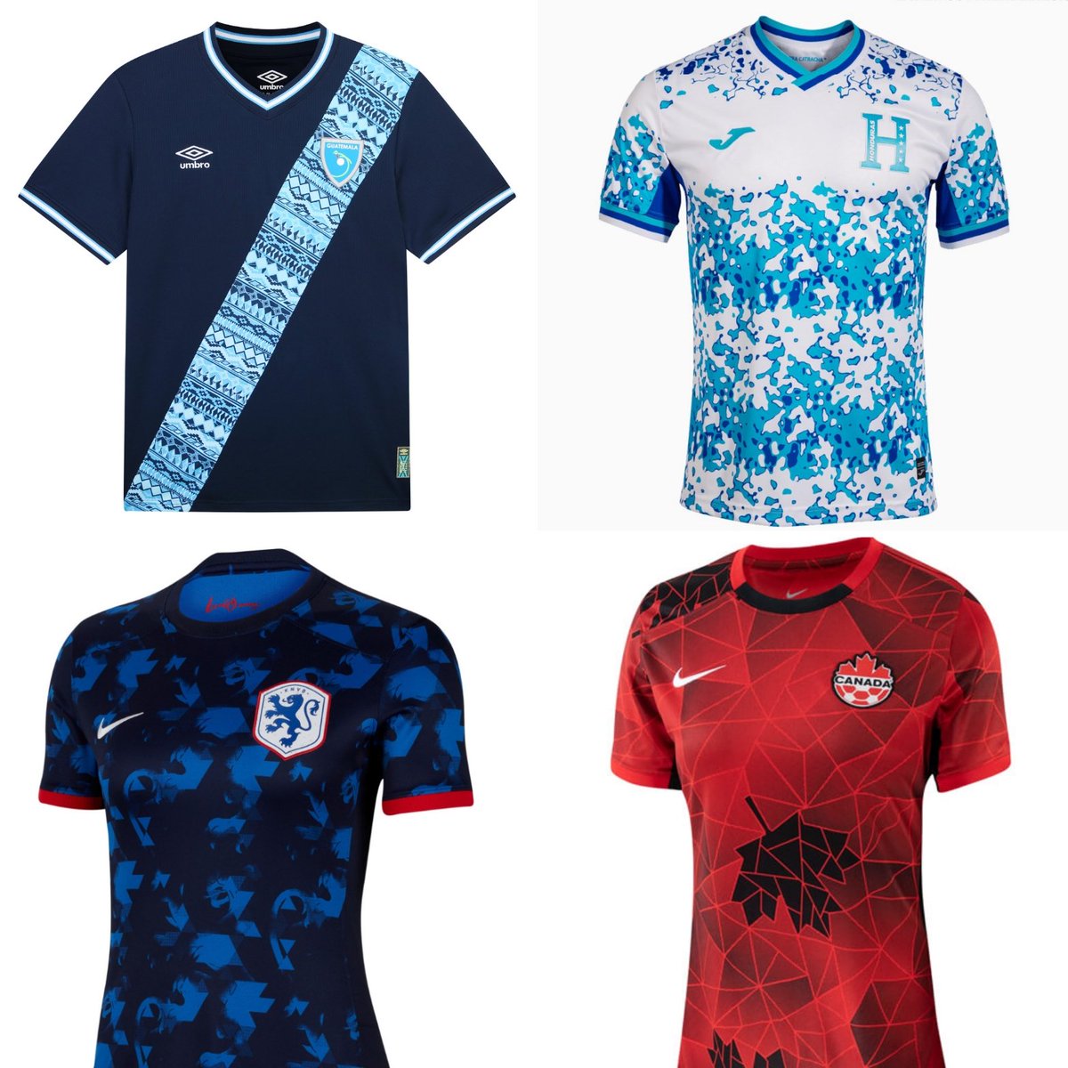 Vote for your National Shirt of the Year. Round 2 Group 6 features Guatemala, Honduras, Netherlands and Canada. Poll in the responses. Please RT. #NSOTY2023