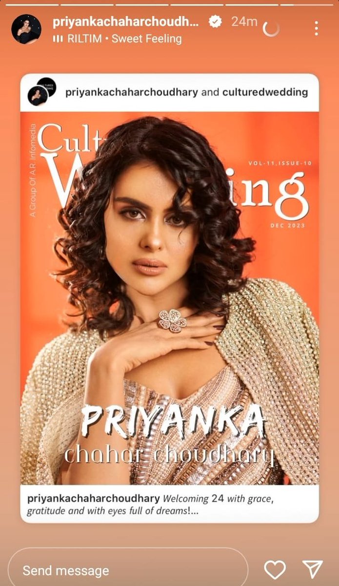 Our queen once again slaying in new stylish cultural outfit with eyes full of dreams to achieve bigger milestones in new year 2024..
#PriyankaChaharChoudhary 
#culturalwedding
#PriyankaPaltan #PriyankaFANmily