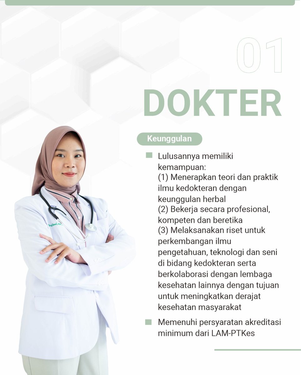 ipbofficial's tweet photo. Yuk jadi dokter masa depan yang memanfaatkan khasiat alam demi meningkatkan derajat kesehatan masyarakat!

Kepoin Fakultas Kedokteran IPB University selengkapnya di https://t.co/gJ9YJ6culn

#IPBUniversity
#IPBNesian
#FKIPB
#KampusTerbaik
#KampusMerdeka https://t.co/1Fe2nniOg9