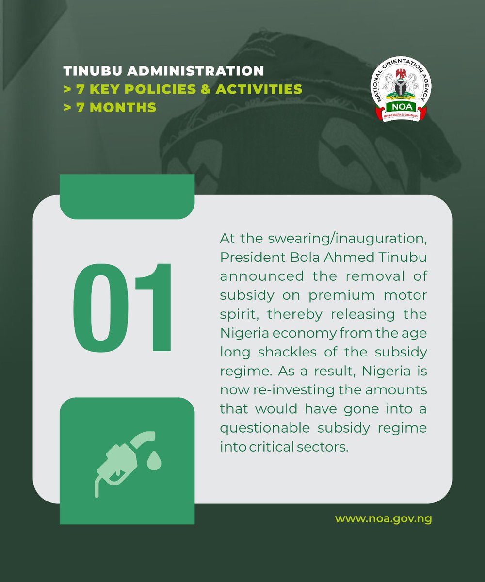 NOA_Nigeria's tweet photo. 01. key policies of president Bola Ahmed Tinubu’s administration.

#NoaNigeria
#RenewedHope
#Nigeria2023
#keypolicies https://t.co/FSpu5y9Utq