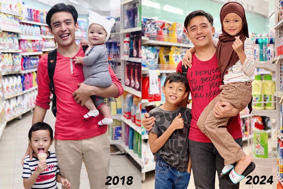 taleebmizad's tweet photo. 2018 : Ifra montel
2024 : Ifra ayu😂

Dulu suka panggil budak montok &amp; montel, tapi sekarang rupanya makin tinggi &amp; panjang.Sama macam abang dia. Haha Akal pun bertambah panjang. Harini 1 Januari hari kelahiran dia, satu dunia raikan, untunglah😍

Cuba cari perbezaan gambar ni😆 https://t.co/C9j52dcnYM