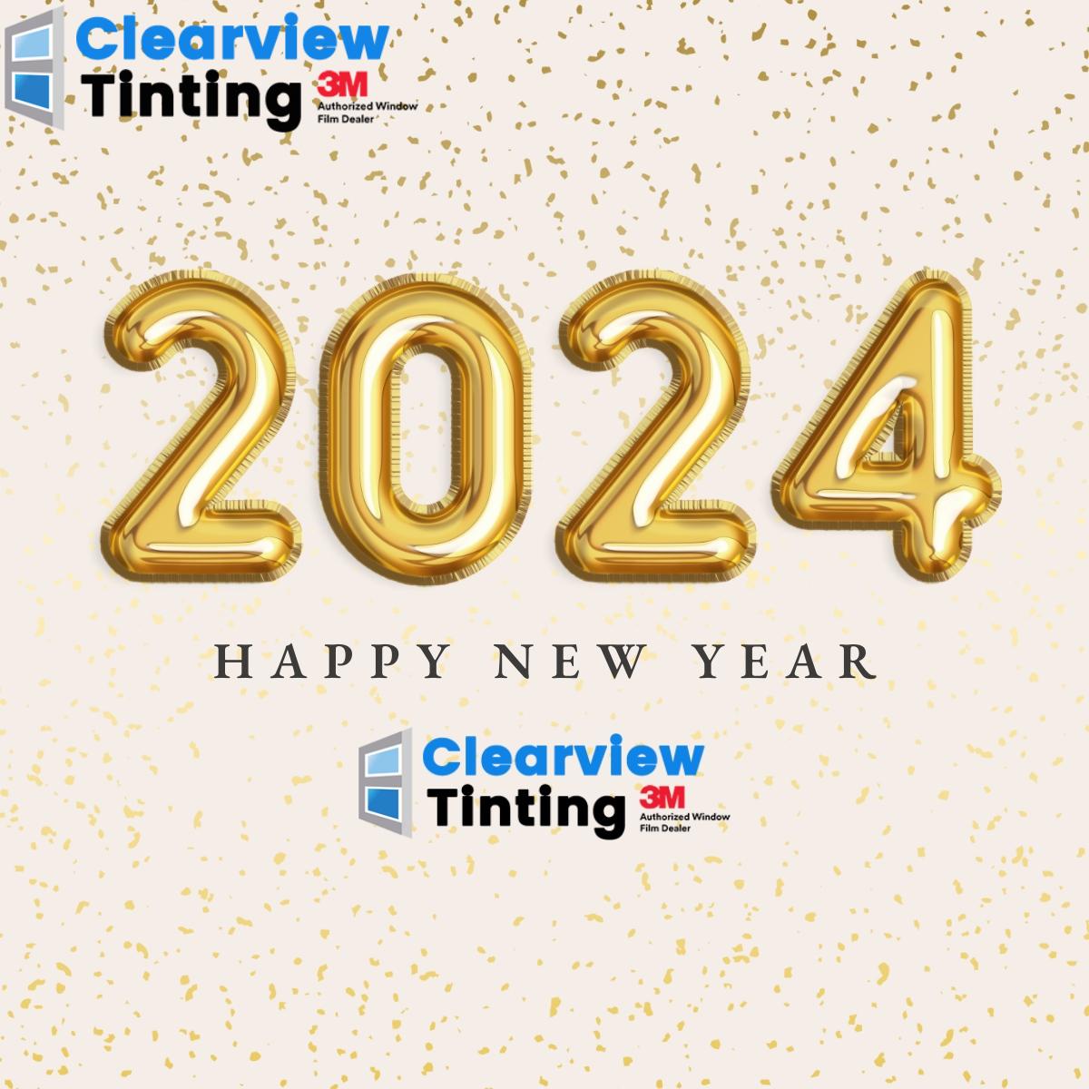Happy New Year to all! We hope you have a safe and enjoyable holiday and that 2024 brings many blessings. 🥳 #ClearviewTinting will be closed today, January 1, but will reopen to serve our #ToledoOH community and the surrounding areas again on January 2! 🤗 #HappyNewYear2024 🎉