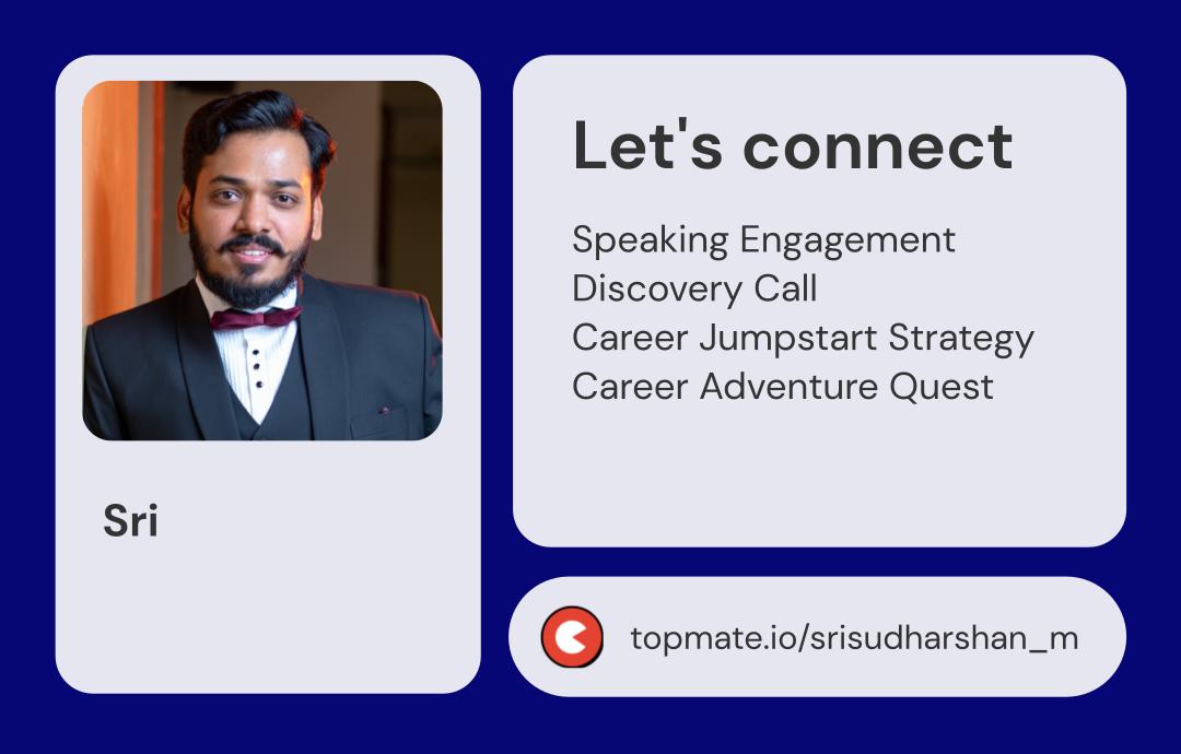 🎉🎓 Exciting news! I am thrilled to announce the launch of my Topmate page! As an expert in project management with 18+ years of experience, I am excited to offer mentorship and give back to the community through topmate platform. 🚀 #Mentorship #careercounseling