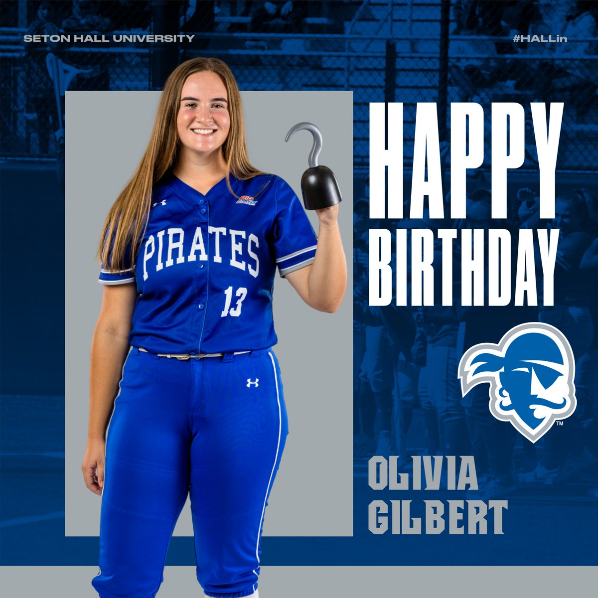 A very 𝙃𝘼𝙋𝙋𝙔 𝘽𝙄𝙍𝙏𝙃𝘿𝘼𝙔 to OLIVIA GILBERT!! #HALLin 🥎🏴‍☠️🔵⚪