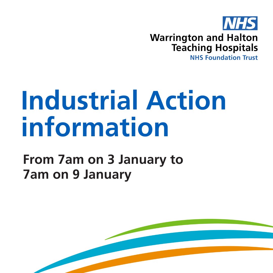 Junior doctors will be taking part in strike action from 7am on 3 January until 7am on 9 January.

For more information visit  
ow.ly/9U7z50QiCpx
