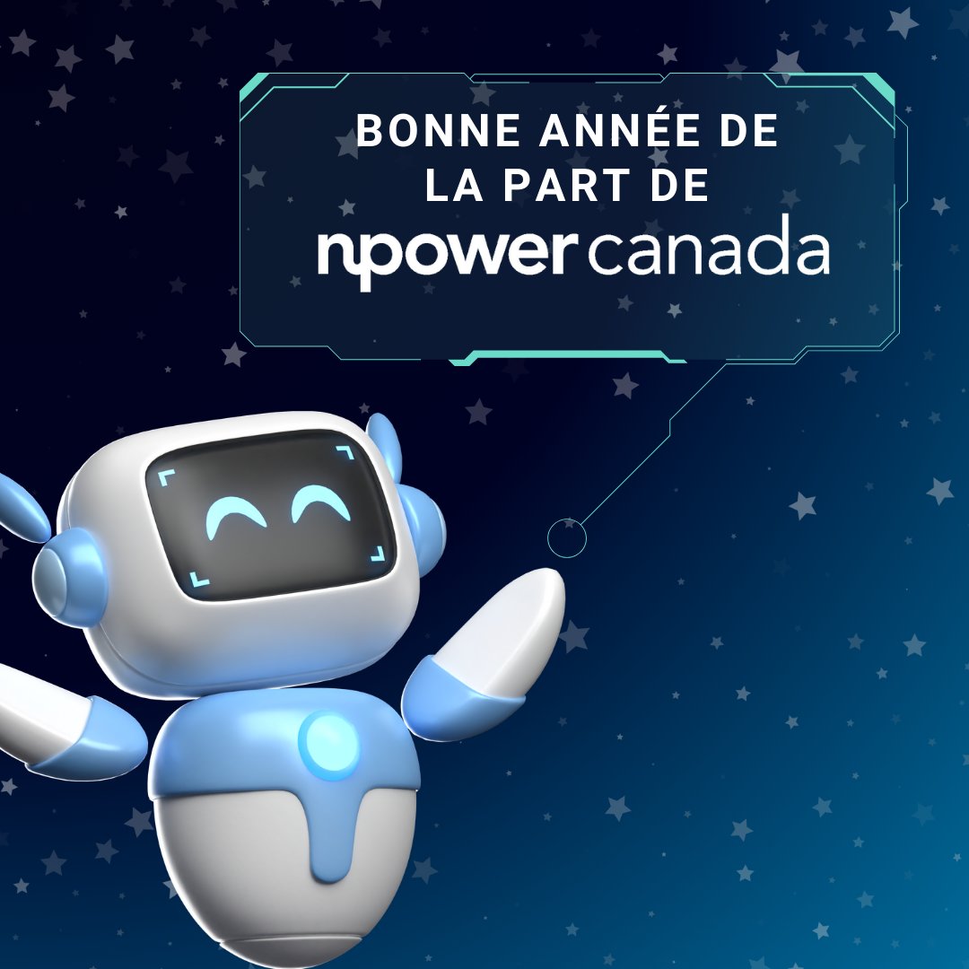Happy New Year from NPower Canada! 🎉 // NPower Canada vous souhaite une bonne année ! 🎉