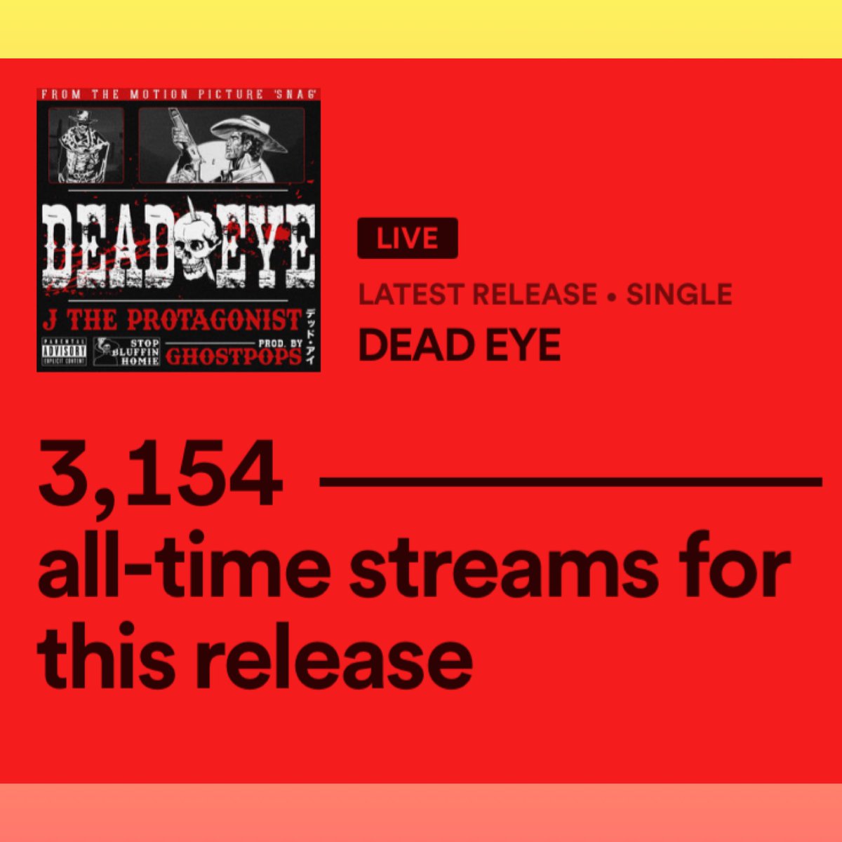 Thanks for the 3k! We wrote this song for motion picture #snag that ending scene though! 👌🏾