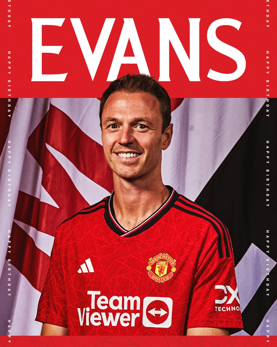 ManUtd's tweet photo. United is his club ❤️

Many happy returns to Jonny Evans! 🎂

#MUFC https://t.co/hqrWYjG4TP